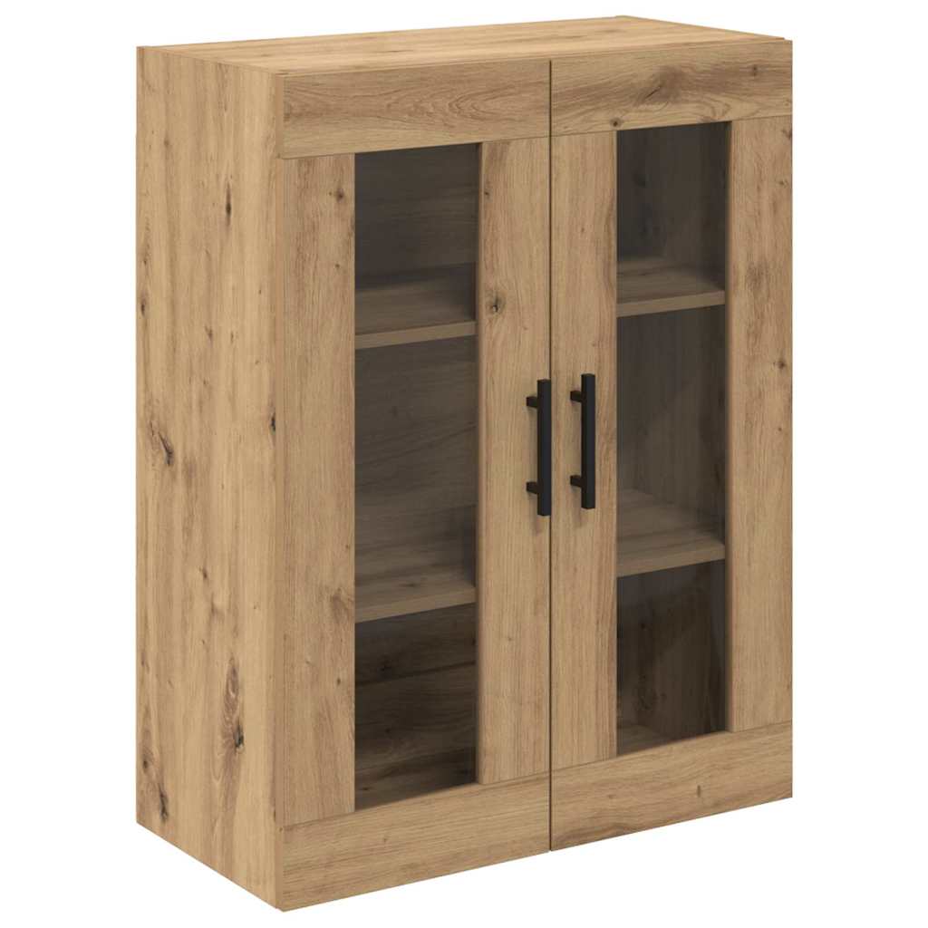 Haut Armoire 2 pcs Chêne artisanal Bois Aggloméré et Verre - XIOS