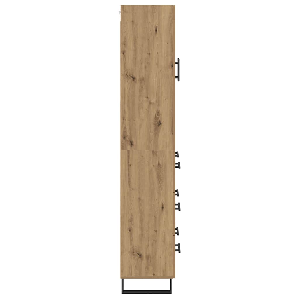 Haut Armoire 2 pcs Chêne artisanal Bois Aggloméré et Verre - XIOS