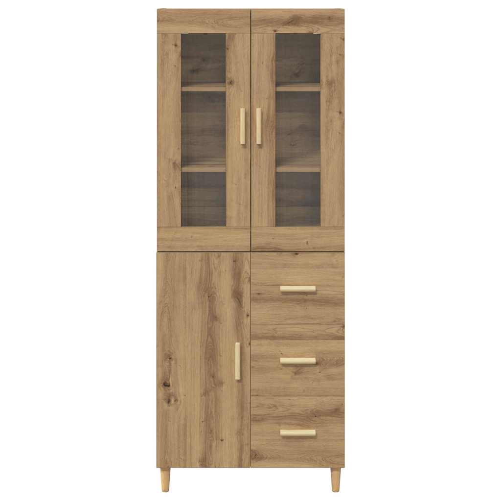 Haut Armoire avec tiroir Chêne artisanal 69,5 x 34 x 180 cm - XIOS