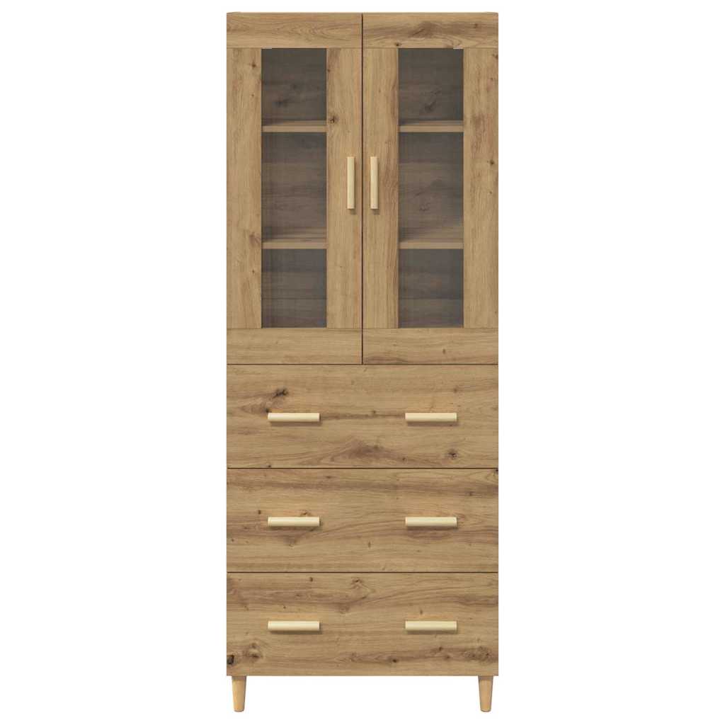 Haut Armoire avec tiroir Chêne artisanal 69,5 x 34 x 180 cm - XIOS