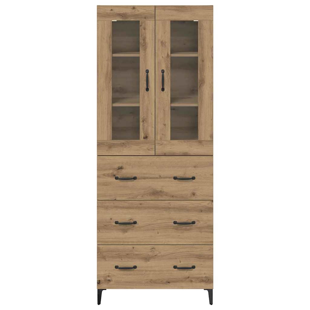 Haut Armoire Montage mural Chêne artisanal 69,5 x 34 x 180 cm - XIOS