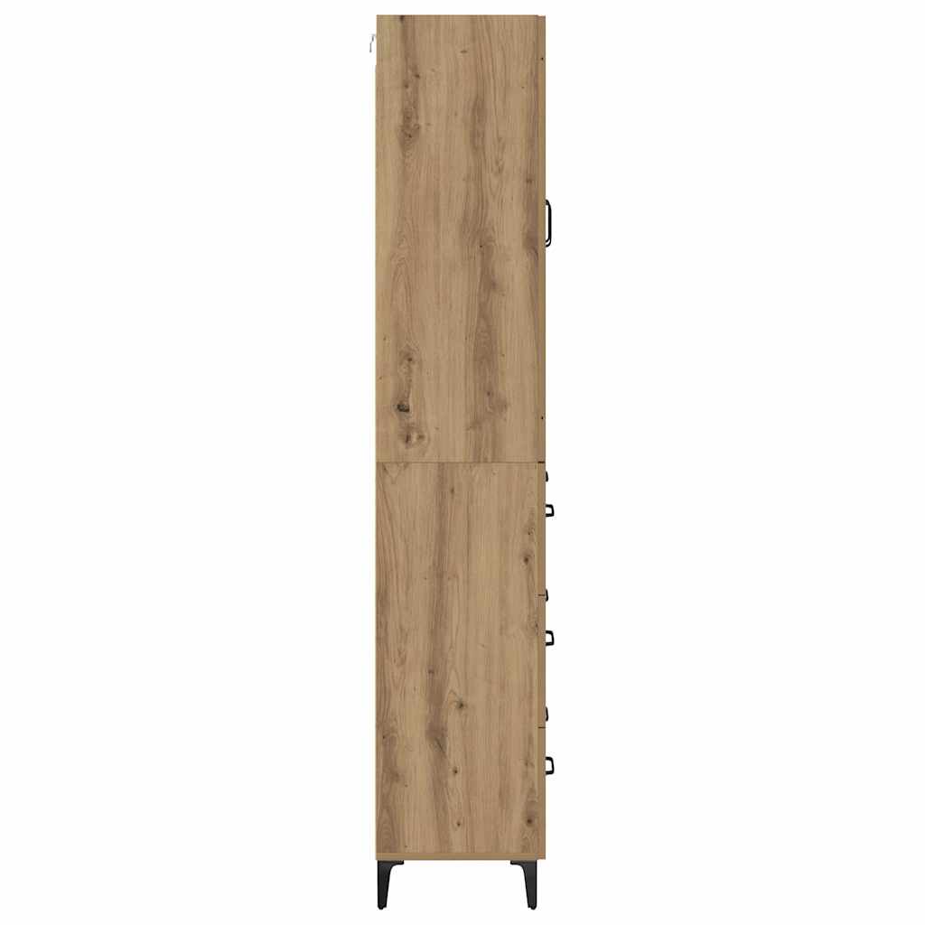 Haut Armoire Montage mural Chêne artisanal 69,5 x 34 x 180 cm - XIOS