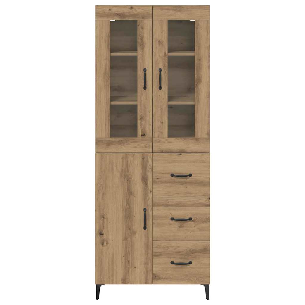 Haut Armoire Montage mural Chêne artisanal 69,5 x 34 x 180 cm - XIOS