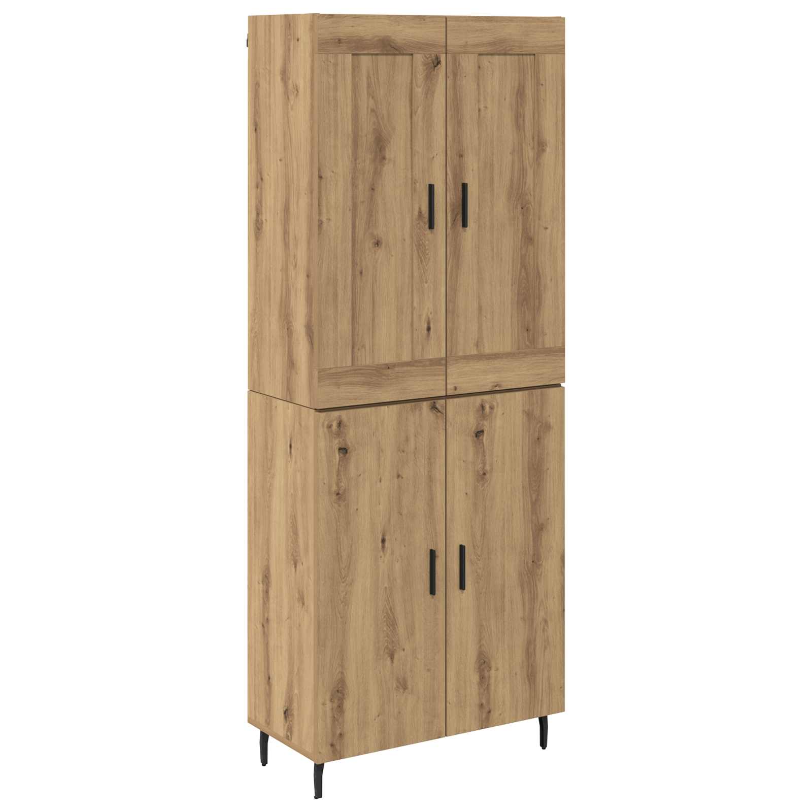Haut Armoire 2 pcs Chêne artisanal Bois Aggloméré et Verre - XIOS