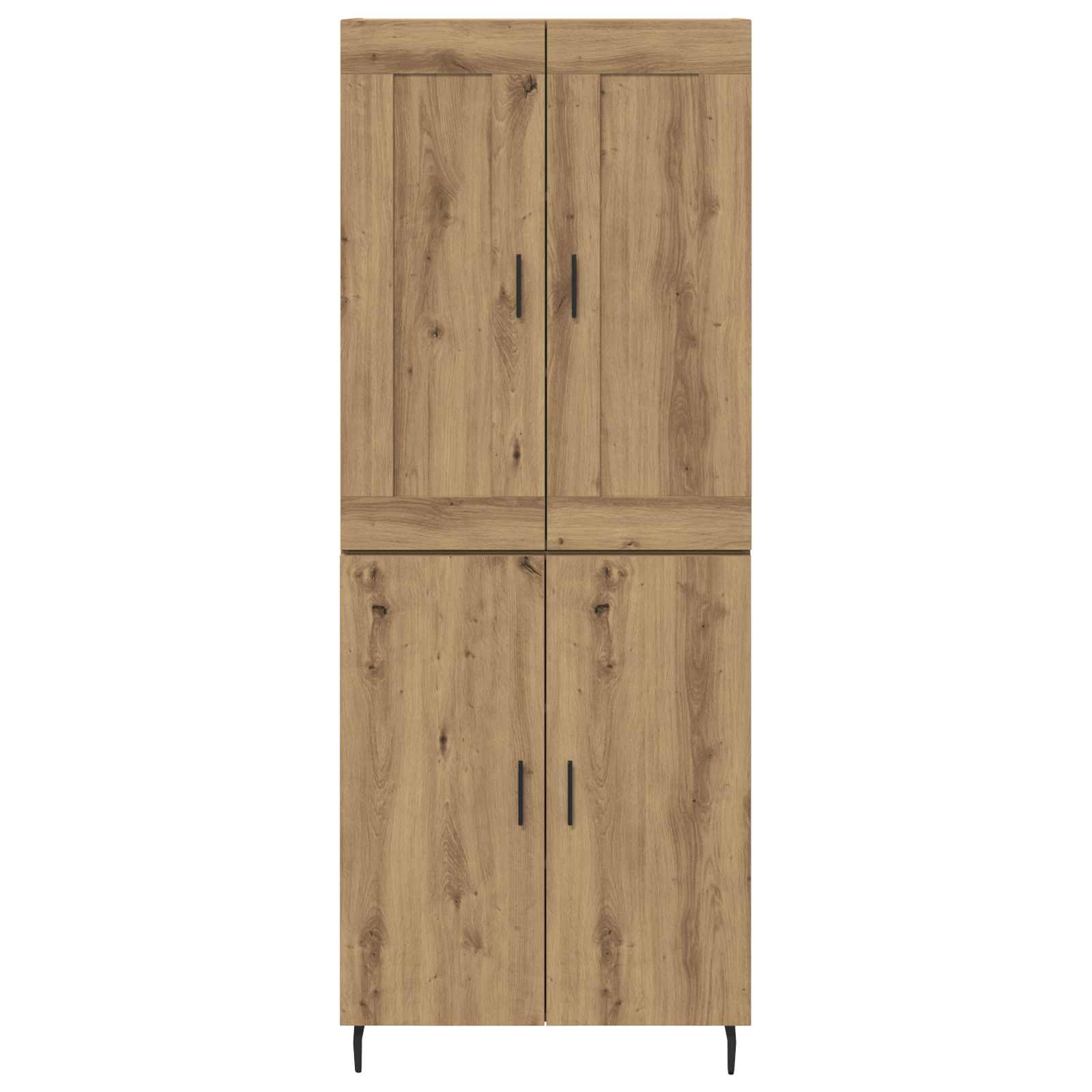 Haut Armoire 2 pcs Chêne artisanal Bois Aggloméré et Verre - XIOS