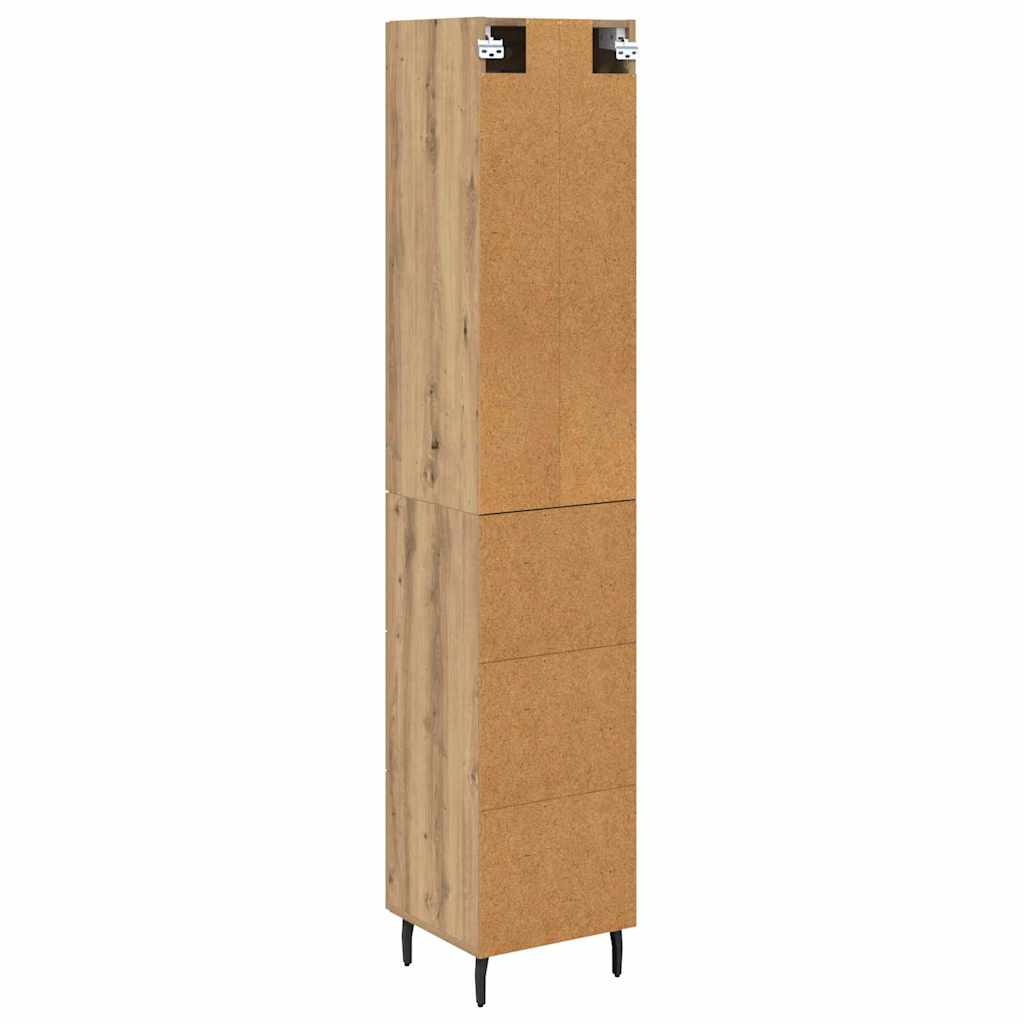 Haut Armoire avec tiroir Chêne artisanal 34,5 x 34 x 180 cm - XIOS