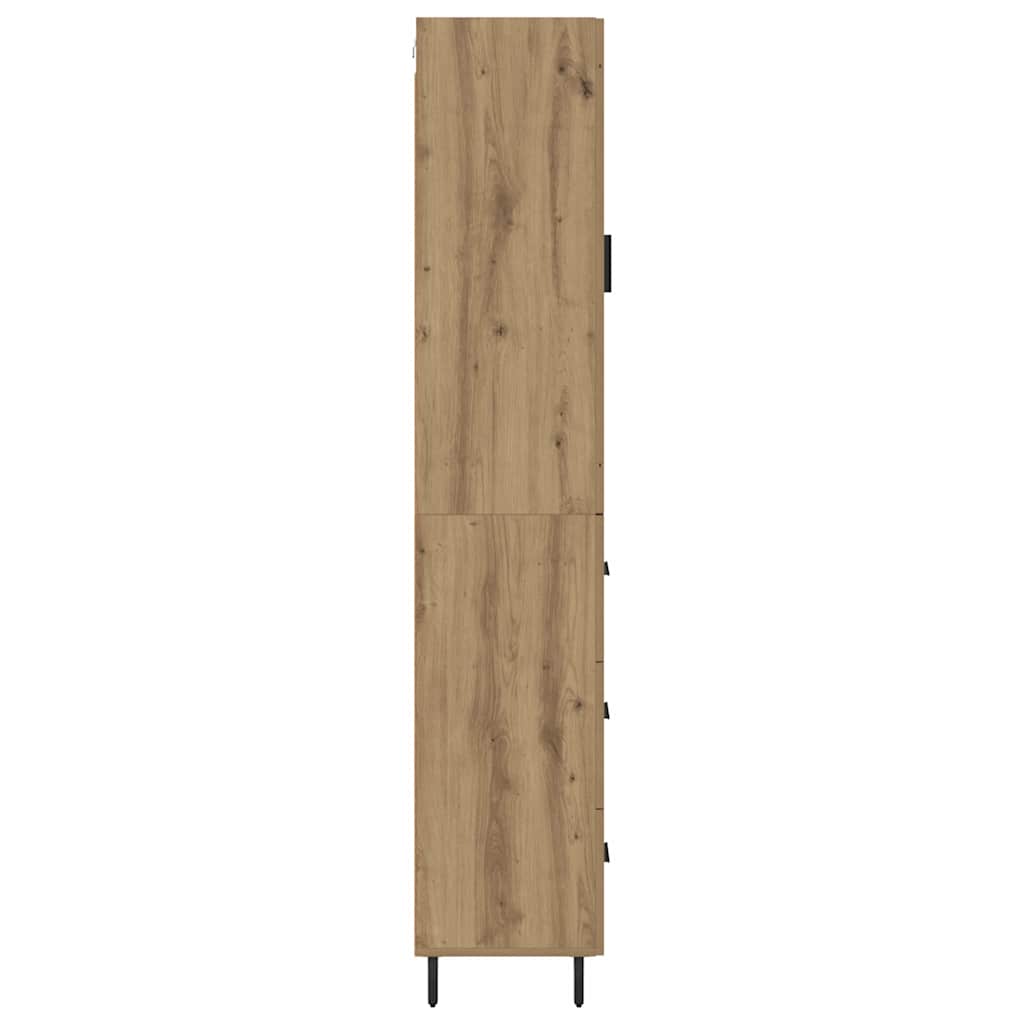 Haut Armoire avec tiroir Chêne artisanal 34,5 x 34 x 180 cm - XIOS