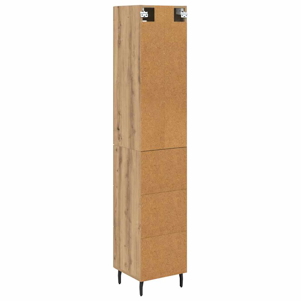 Haut Armoire avec tiroir Chêne artisanal 34,5 x 34 x 180 cm - XIOS