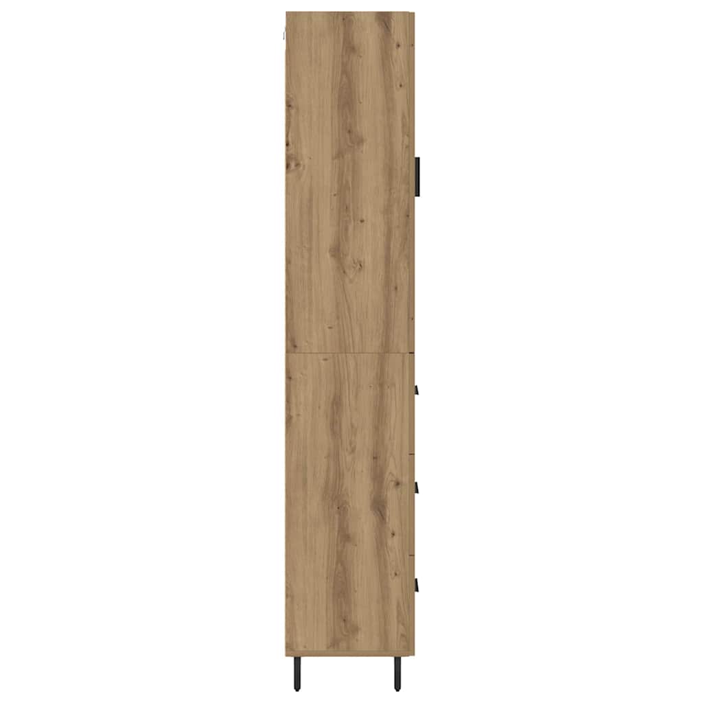 Haut Armoire avec tiroir Chêne artisanal 34,5 x 34 x 180 cm - XIOS