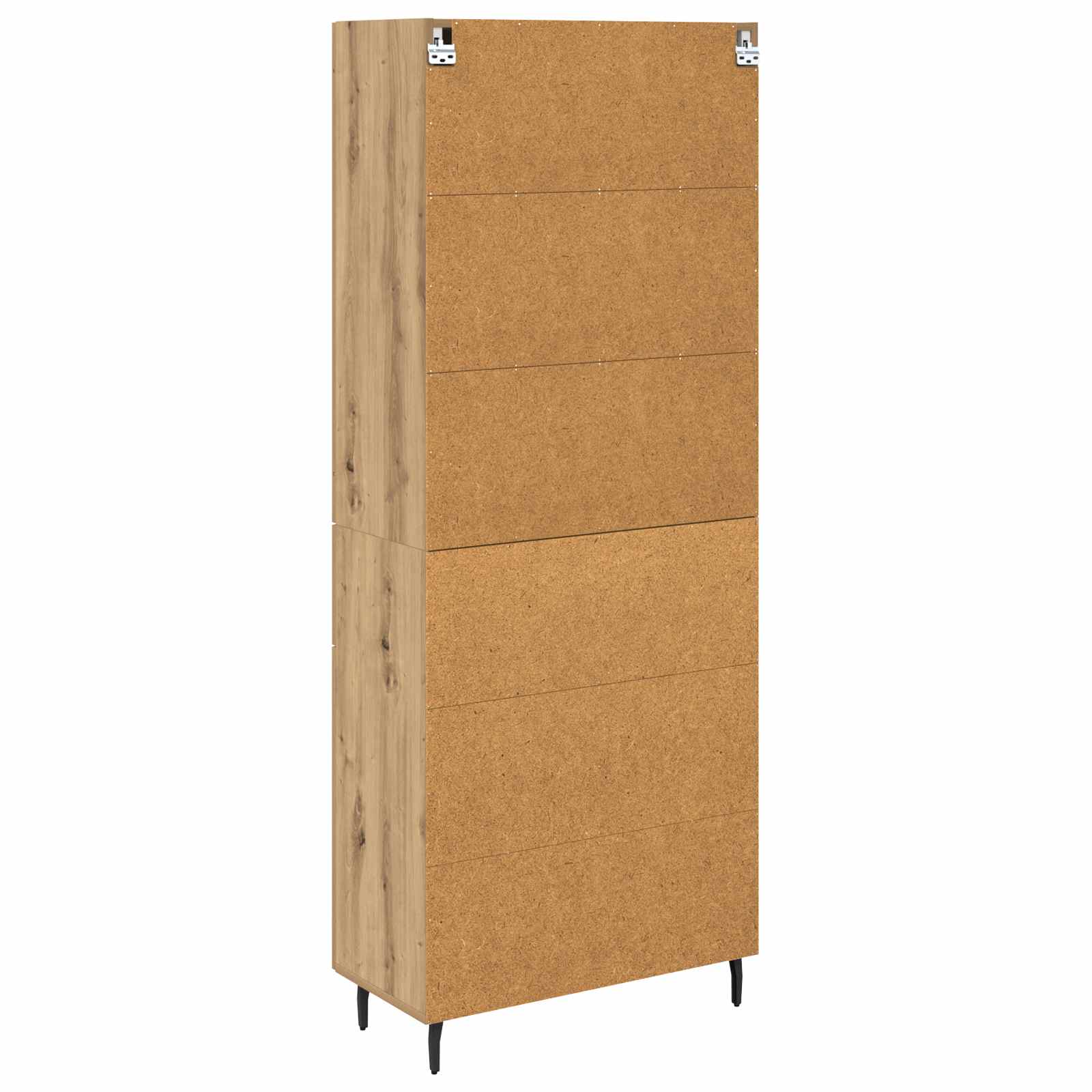 Haut Armoire 2 pcs Chêne artisanal Bois Aggloméré et Verre - XIOS