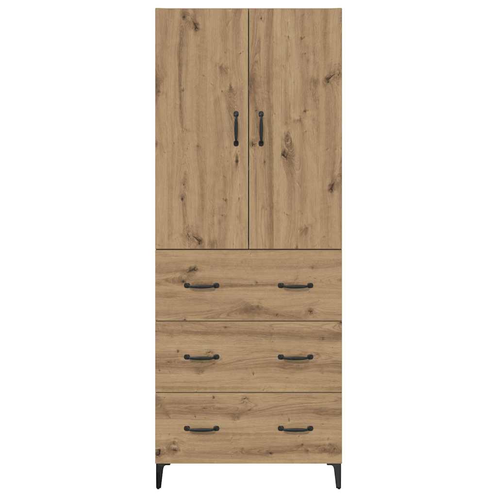 Haut Armoire Montage mural Chêne artisanal 69,5 x 34 x 180 cm - XIOS