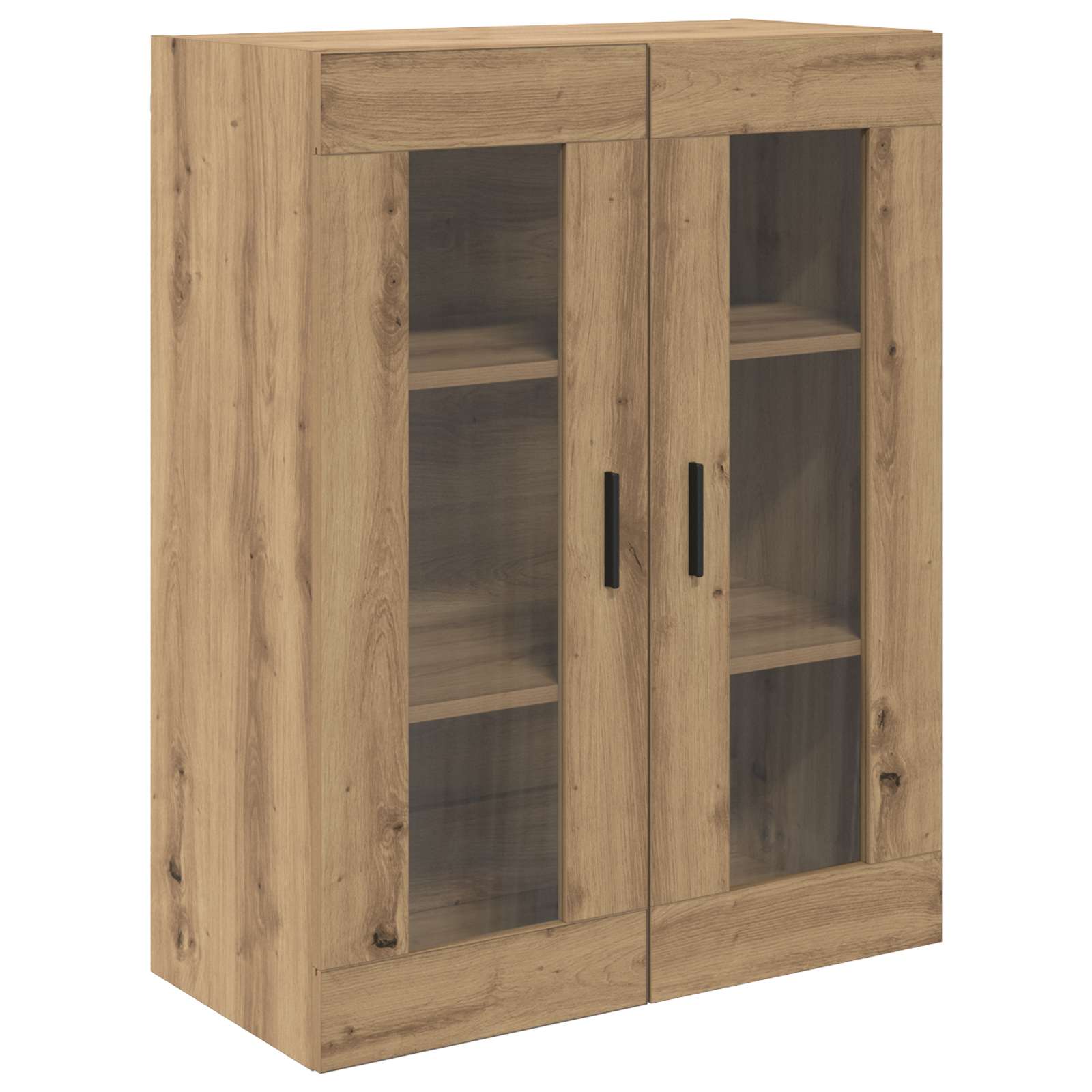 Haut Armoire 2 pcs Chêne artisanal Bois Aggloméré et Verre - XIOS