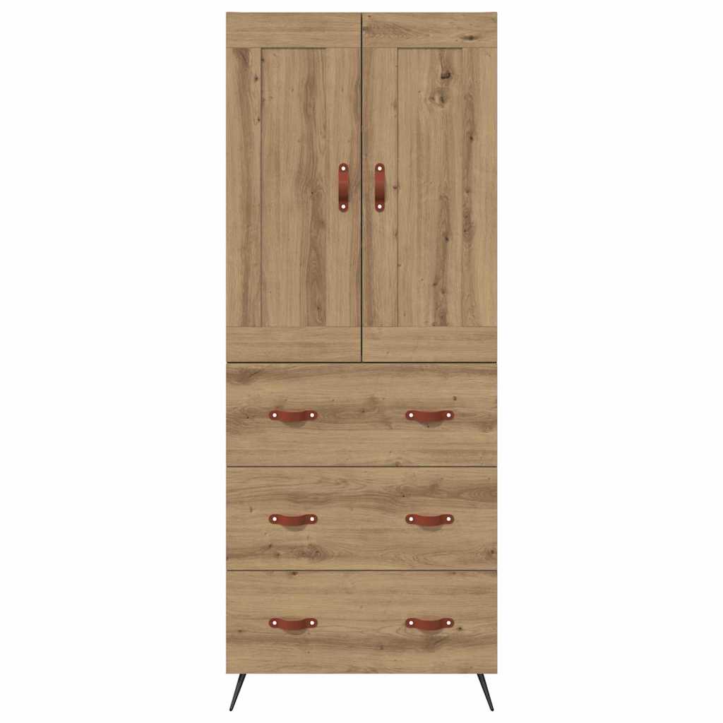 Haut Armoire avec tiroir Chêne artisanal 69,5 x 34 x 180 cm - XIOS
