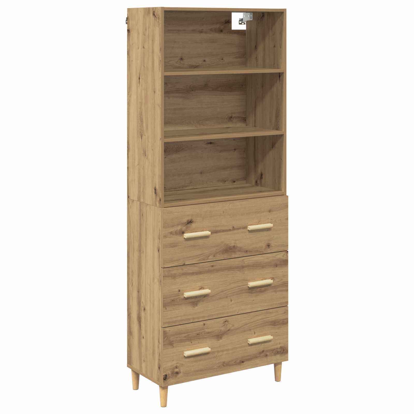 Haut Armoire avec tiroir Chêne artisanal 69,5 x 32,5 x 180 cm - XIOS