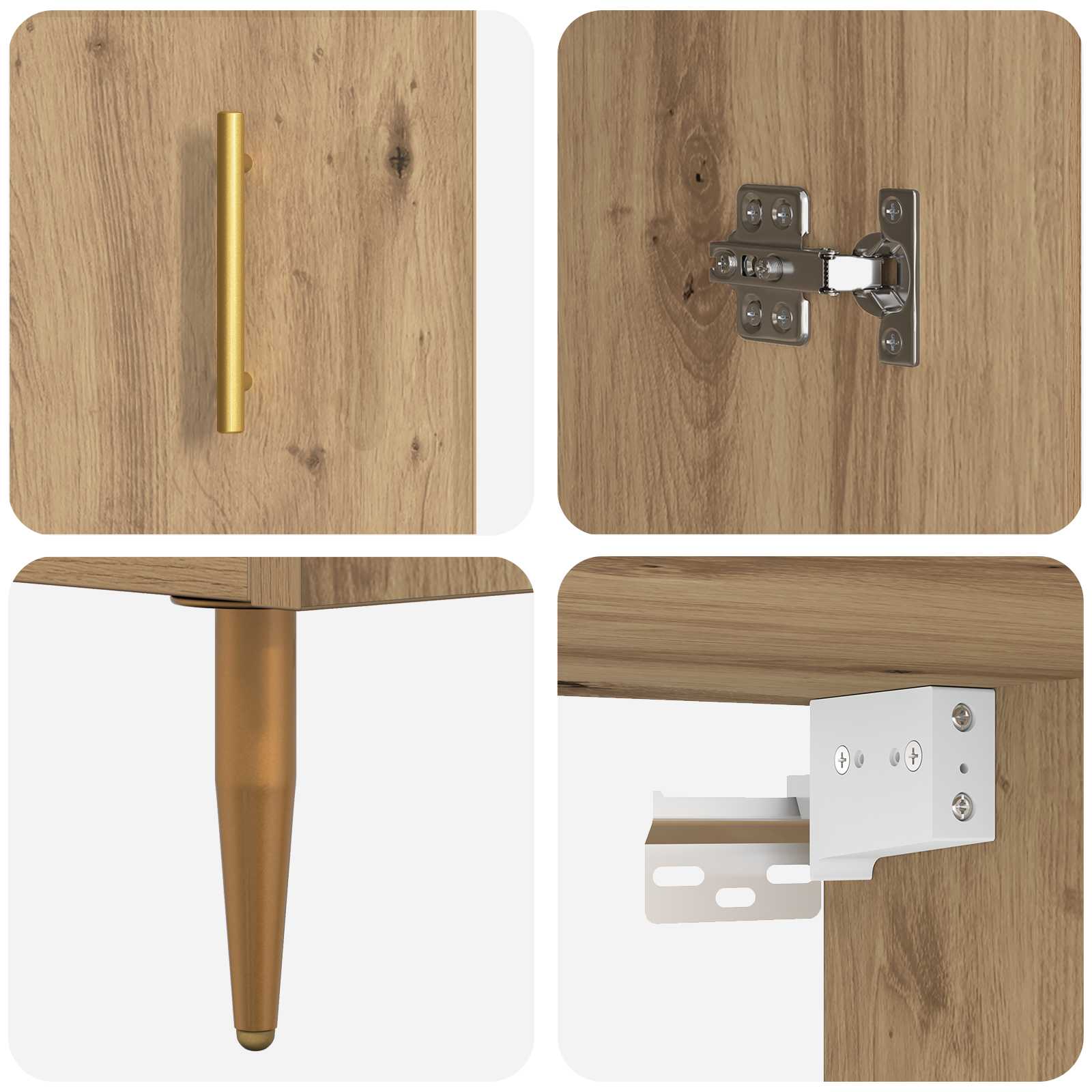 Haut Armoire Chêne artisanal 69,5 x 32,5 x 180 cm - XIOS