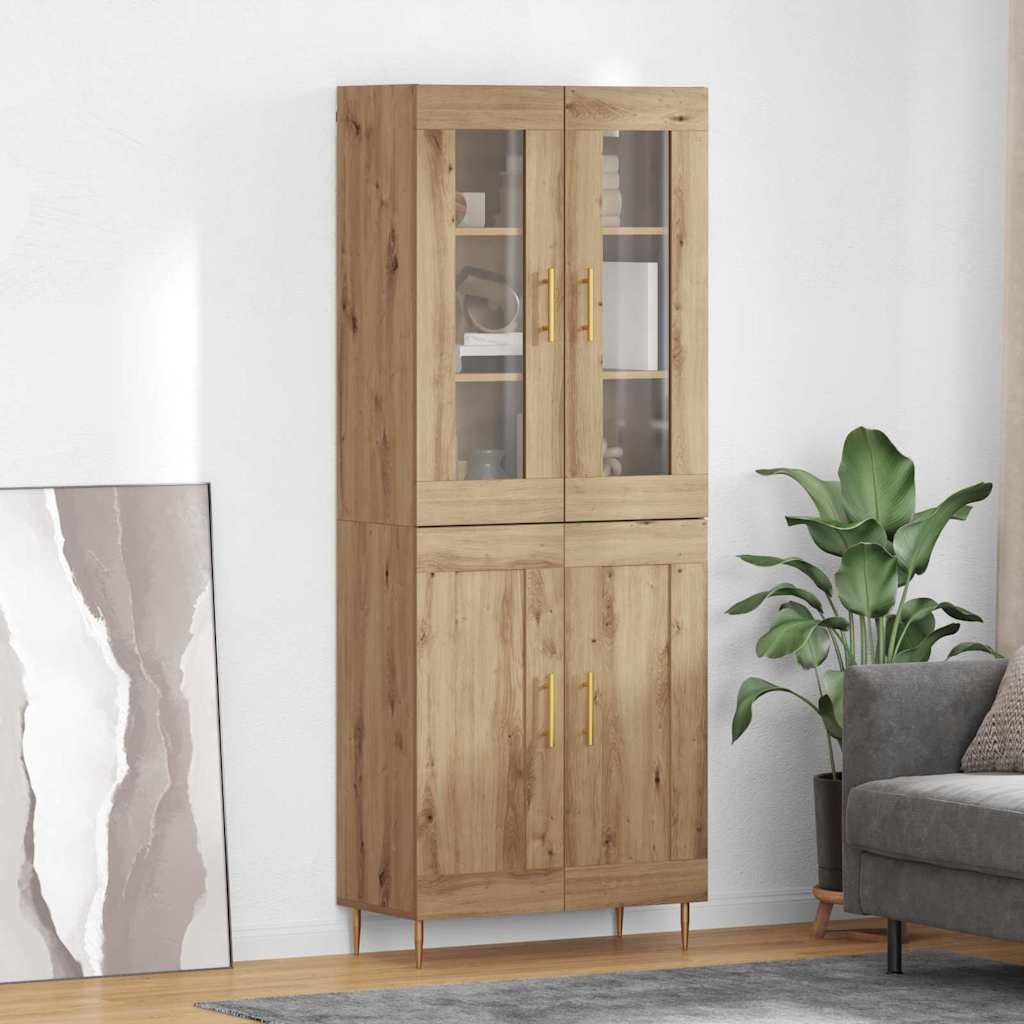 Haut Armoire 2 pcs Chêne artisanal Bois d'ingénierie - XIOS