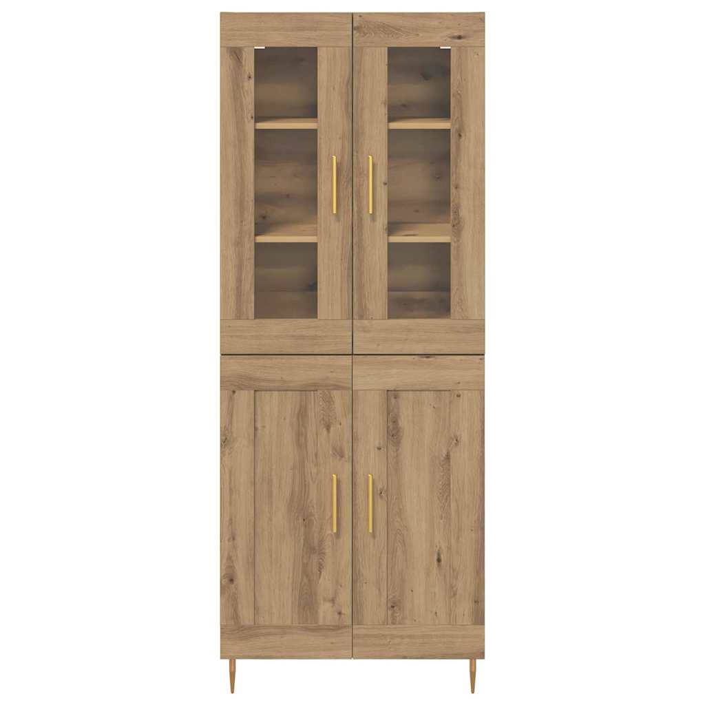 Haut Armoire 2 pcs Chêne artisanal Bois d'ingénierie - XIOS