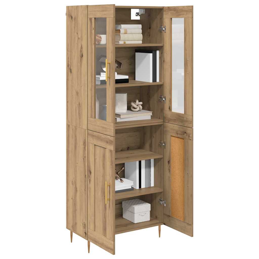Haut Armoire 2 pcs Chêne artisanal Bois d'ingénierie - XIOS