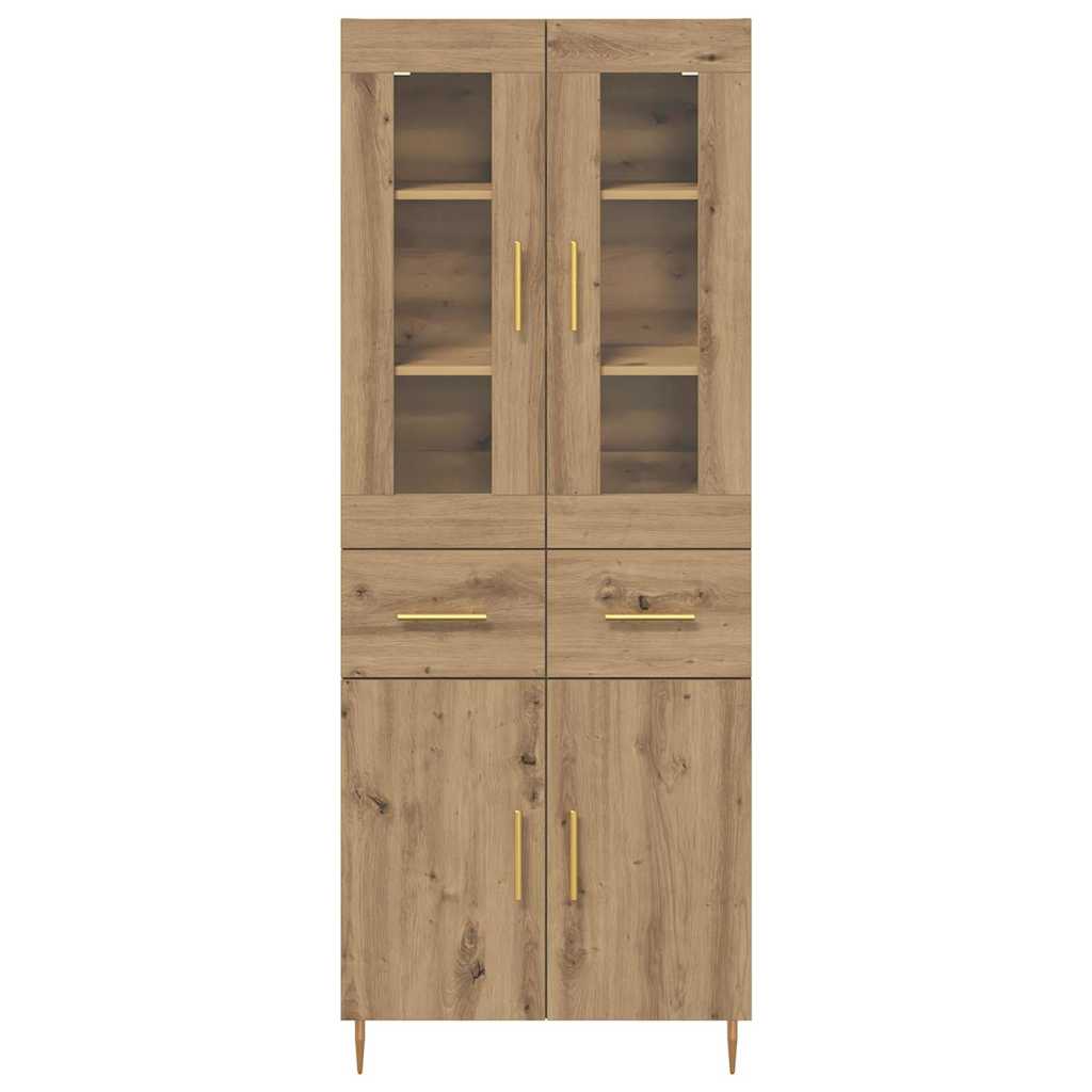 Haut Armoire 2 pcs Chêne artisanal Bois d'ingénierie - XIOS