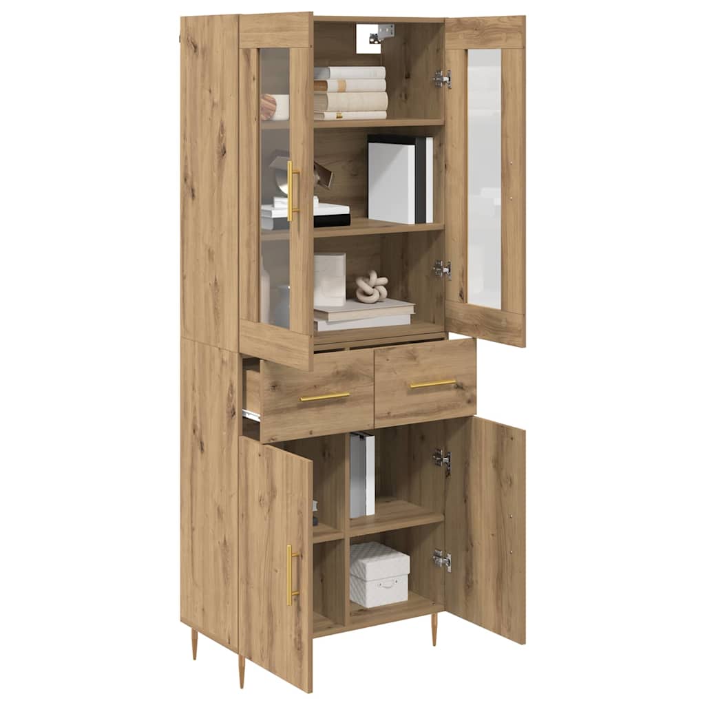 Haut Armoire 2 pcs Chêne artisanal Bois d'ingénierie - XIOS
