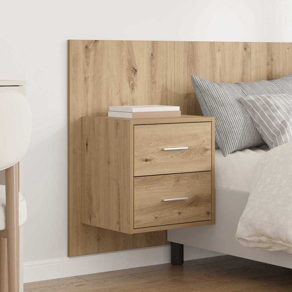 Tête de lit avec armoire avec tiroir 3 pcs Chêne artisanal - XIOS
