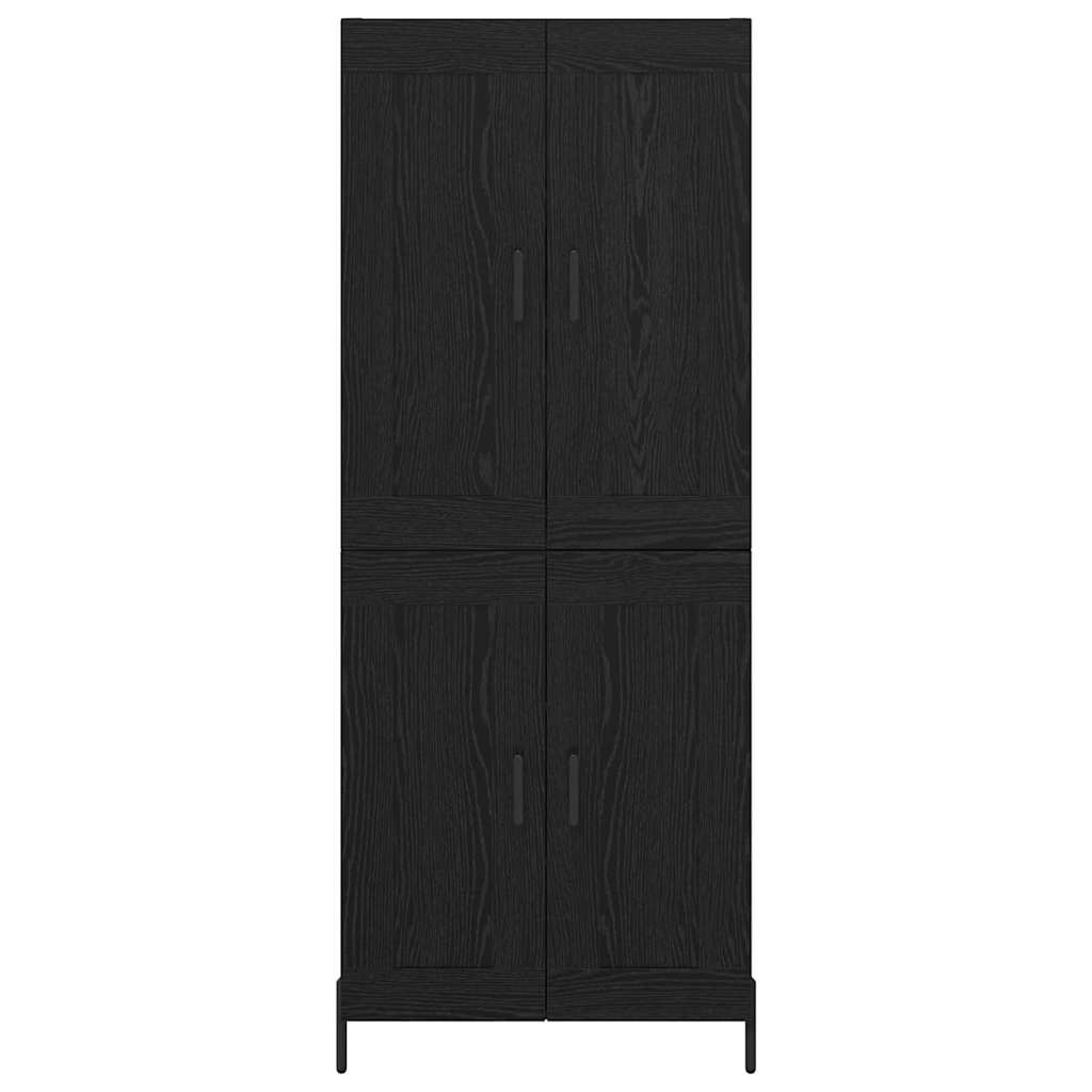 Haut Armoire Montage mural 2 pcs Chêne noir 69,5 x 34 x 180 cm - XIOS