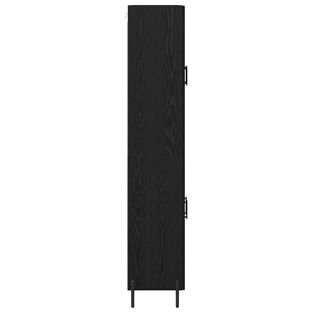 Haut Armoire Montage mural 2 pcs Chêne noir 69,5 x 34 x 180 cm - XIOS