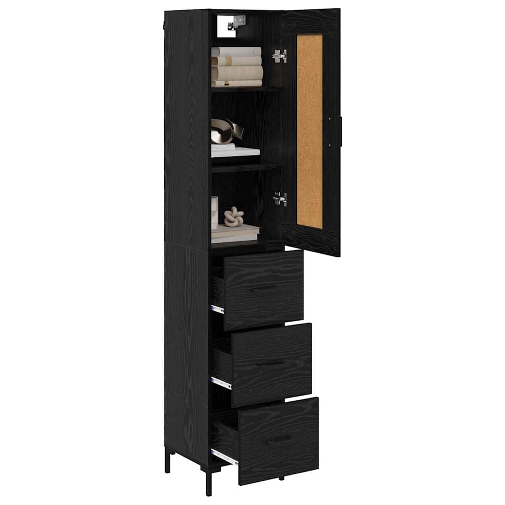 Haut Armoire Chêne noir 34,5 x 34 x 180 cm Bois d'ingénierie - XIOS