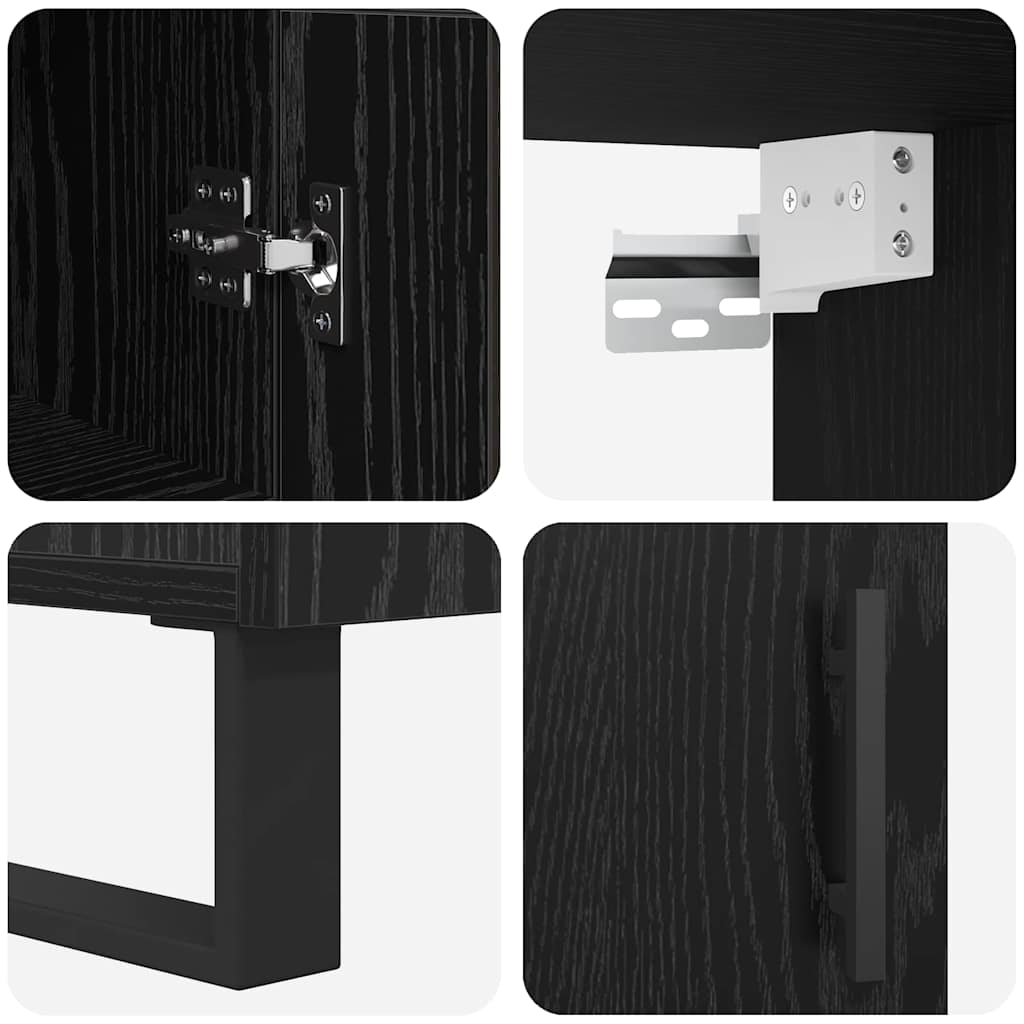 Haut Armoire Chêne noir 34,5 x 34 x 180 cm Bois d'ingénierie - XIOS