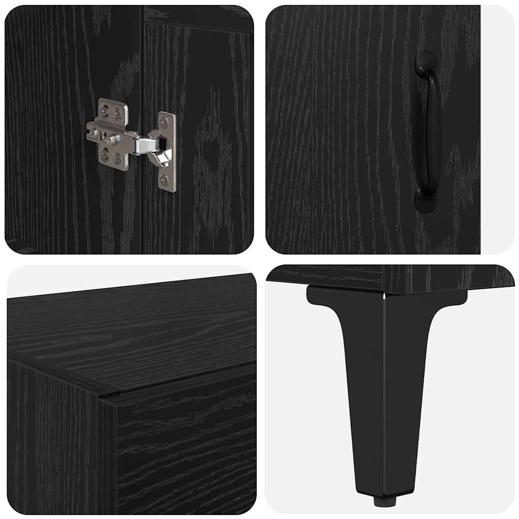 Haut Armoire Chêne noir 69,5 x 34 x 180 cm Bois d'ingénierie - XIOS