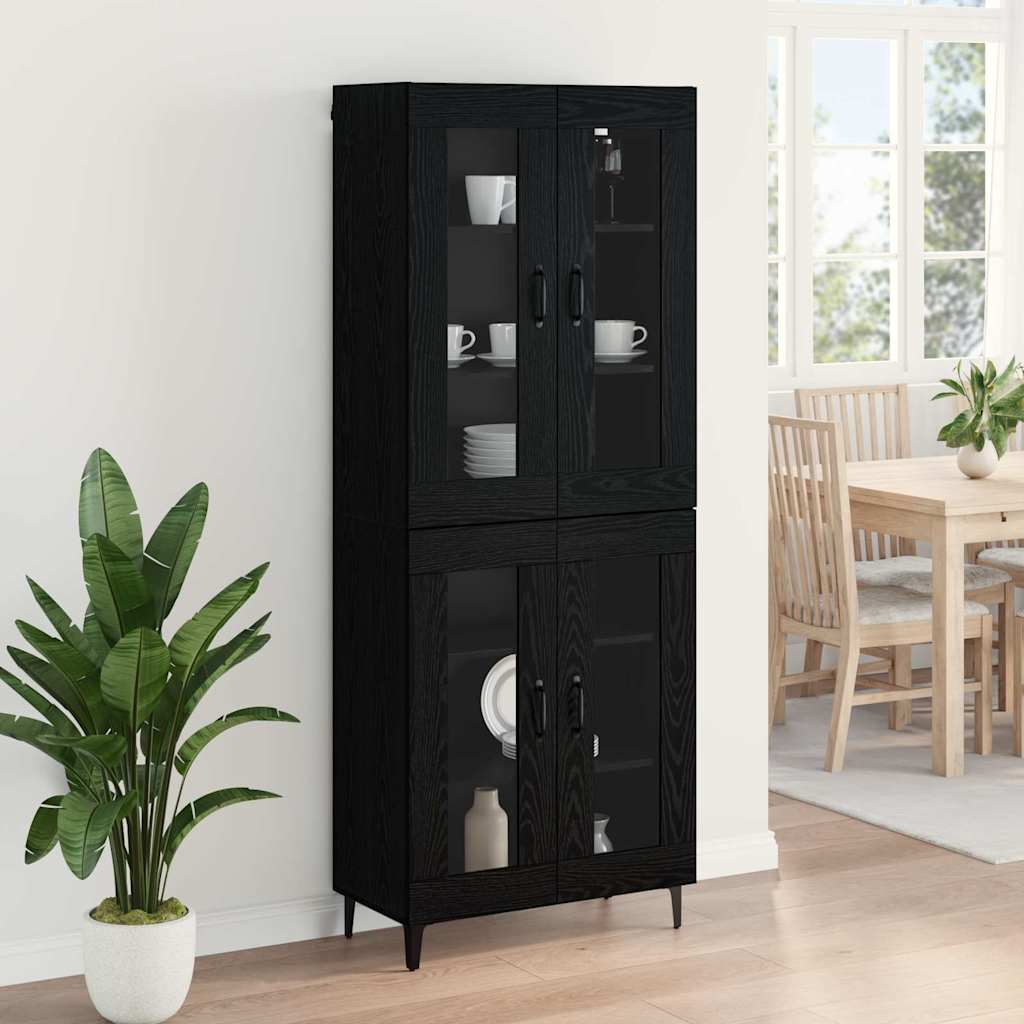 Haut Armoire Chêne noir 69,5 x 34 x 180 cm Bois d'ingénierie - XIOS