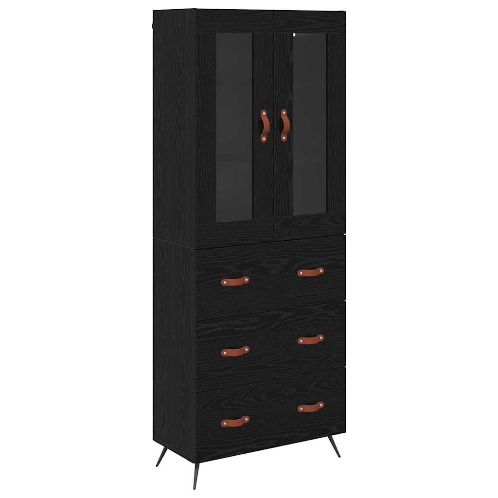 Buffet avec étagère 2 pcs Chêne noir Bois d'ingénierie - XIOS