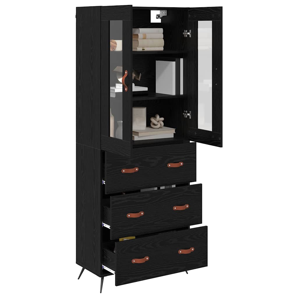 Buffet avec étagère 2 pcs Chêne noir Bois d'ingénierie - XIOS