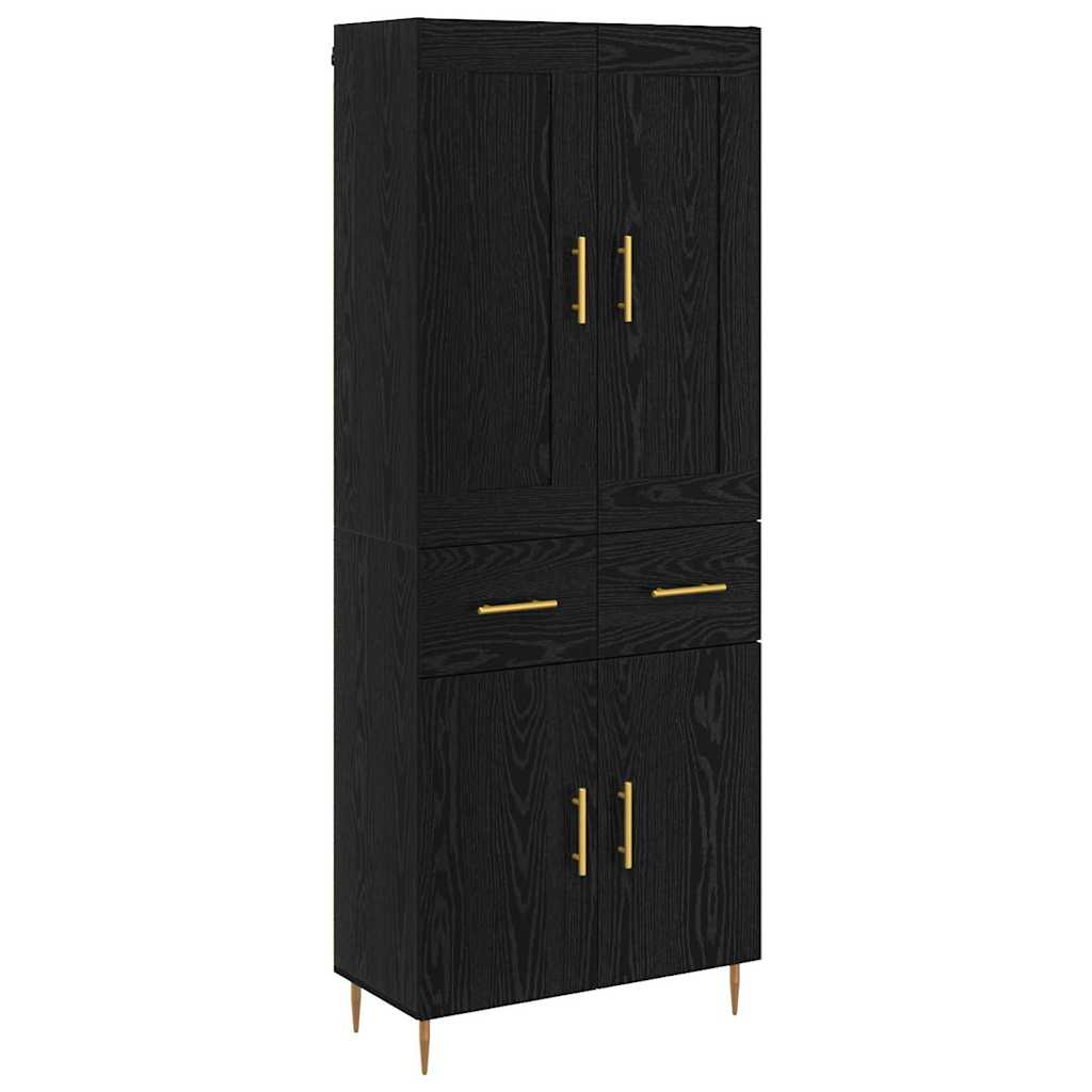 Haut Armoire Chêne noir 69,5 x 34 x 180 cm Bois d'ingénierie - XIOS