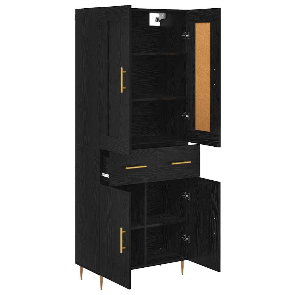 Haut Armoire Chêne noir 69,5 x 34 x 180 cm Bois d'ingénierie - XIOS