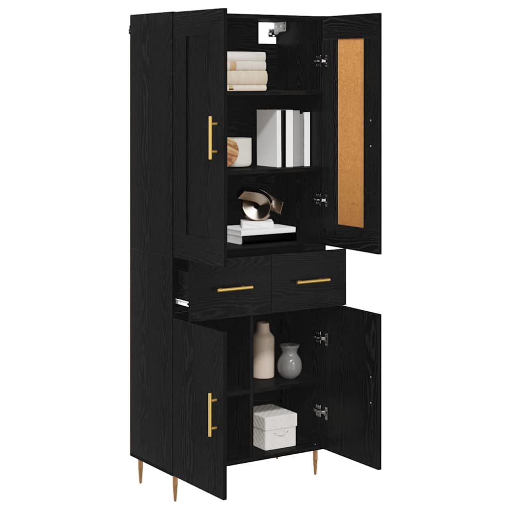 Haut Armoire Chêne noir 69,5 x 34 x 180 cm Bois d'ingénierie - XIOS