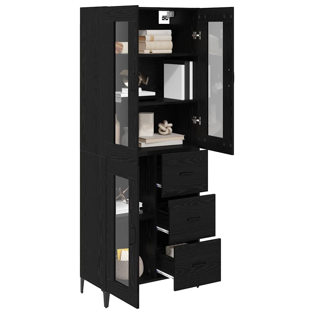 Haut Armoire Chêne noir 69,5 x 34 x 180 cm Bois d'ingénierie - XIOS
