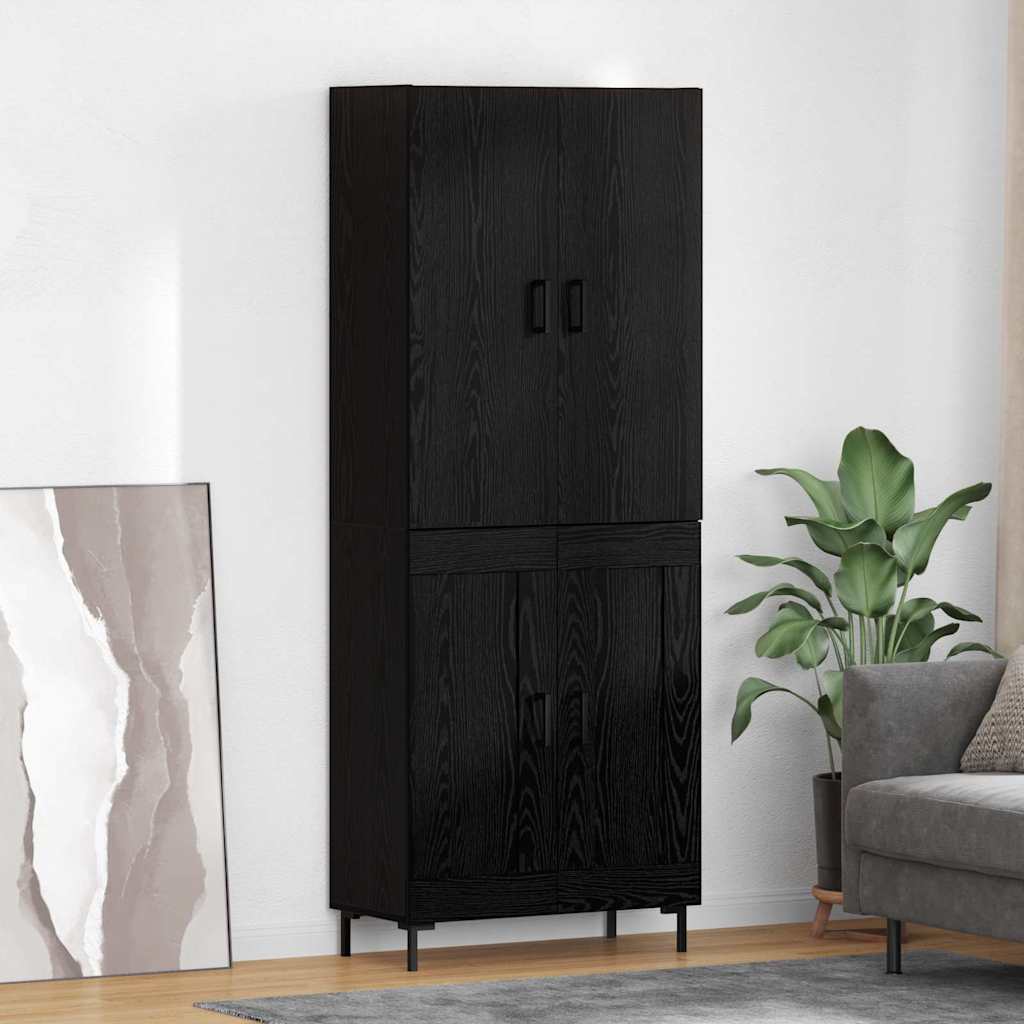 Haut Armoire Chêne noir 69,5 x 34 x 180 cm Bois d'ingénierie - XIOS