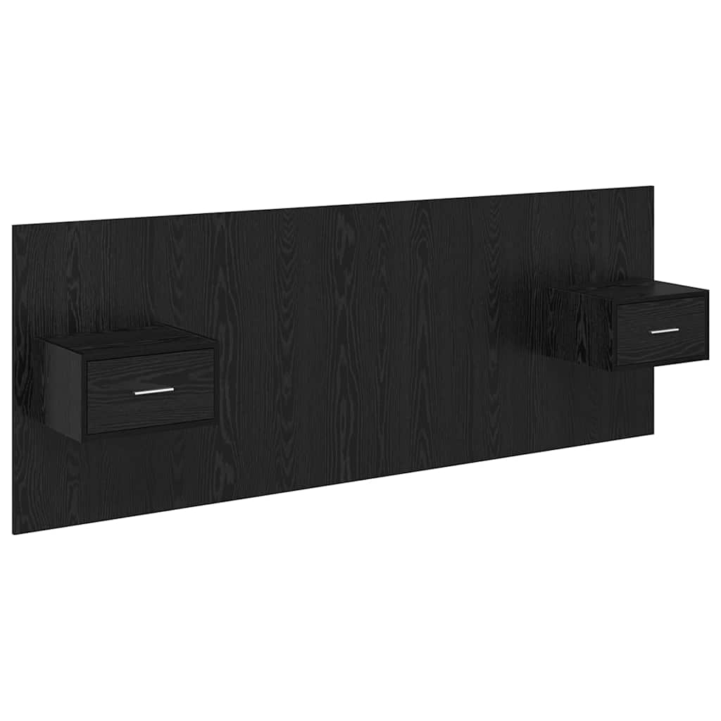 Tête de lit avec armoire 3 pcs Chêne noir Bois d'ingénierie - XIOS