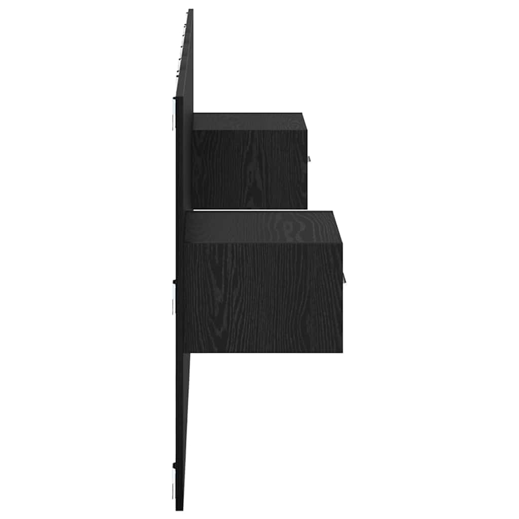 Tête de lit avec armoire 3 pcs Chêne noir Bois d'ingénierie - XIOS