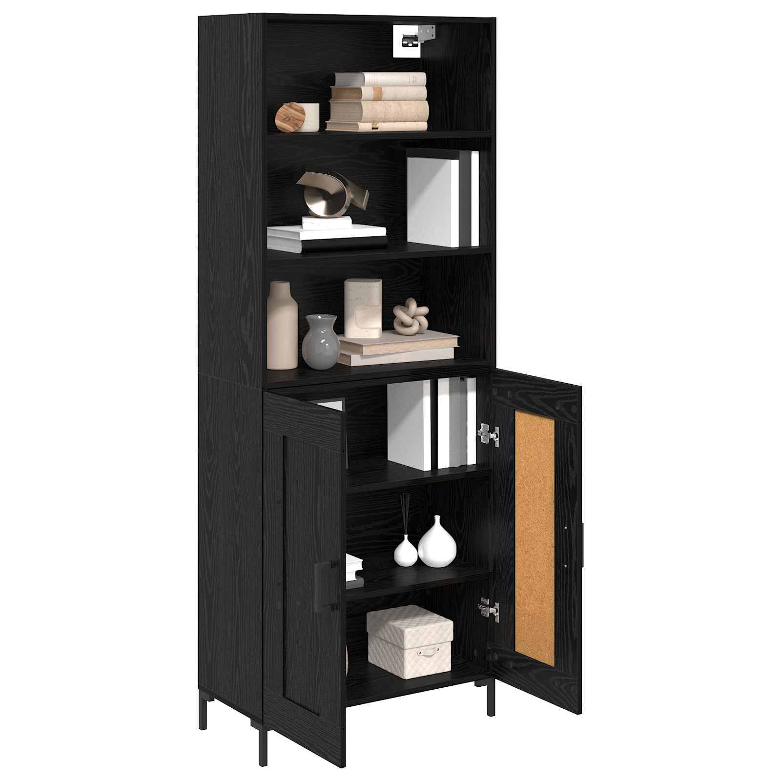 Haut Armoire Chêne noir 69,5 x 34 x 180 cm Bois d'ingénierie - XIOS