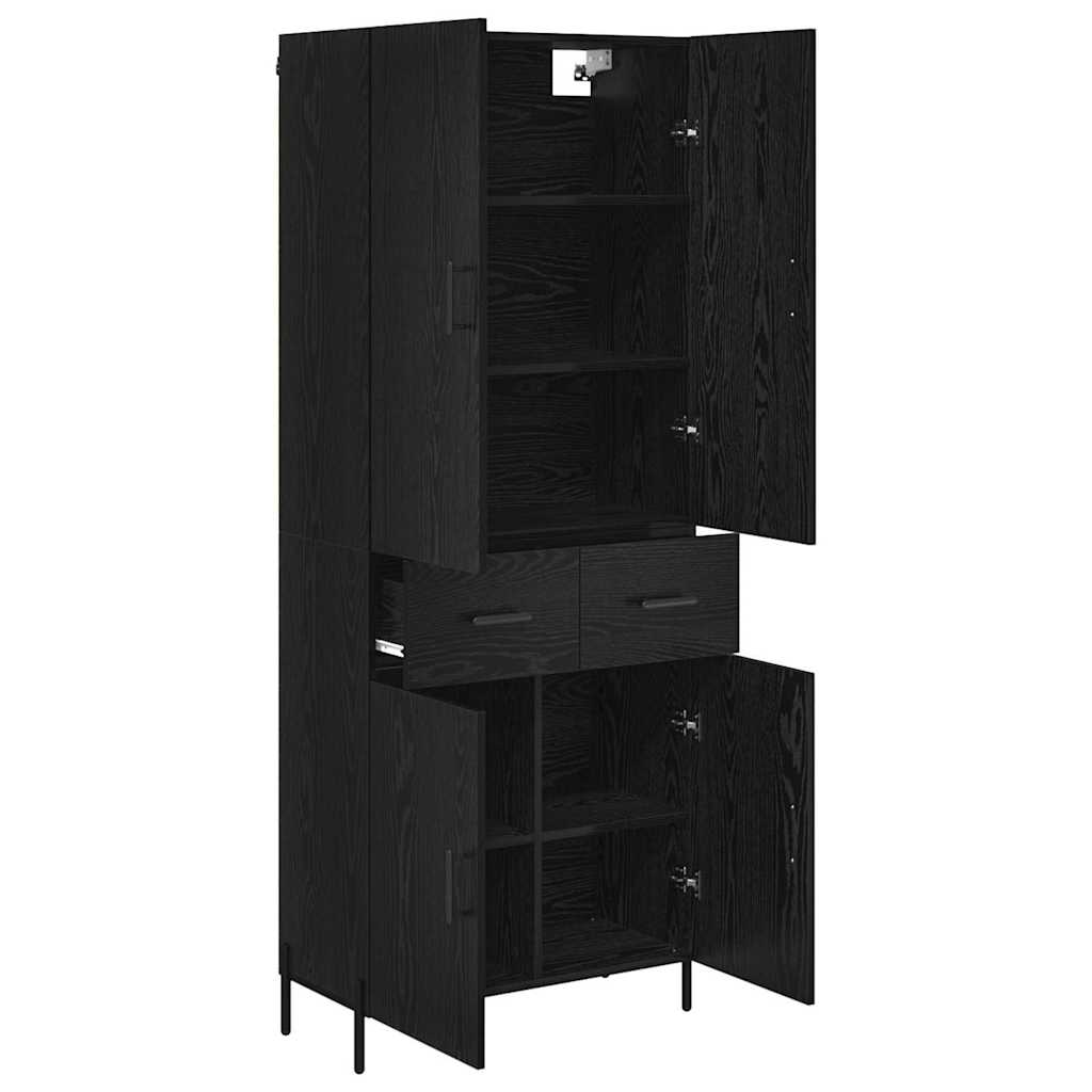 Haut Armoire Chêne noir 69,5 x 34 x 180 cm Bois d'ingénierie - XIOS