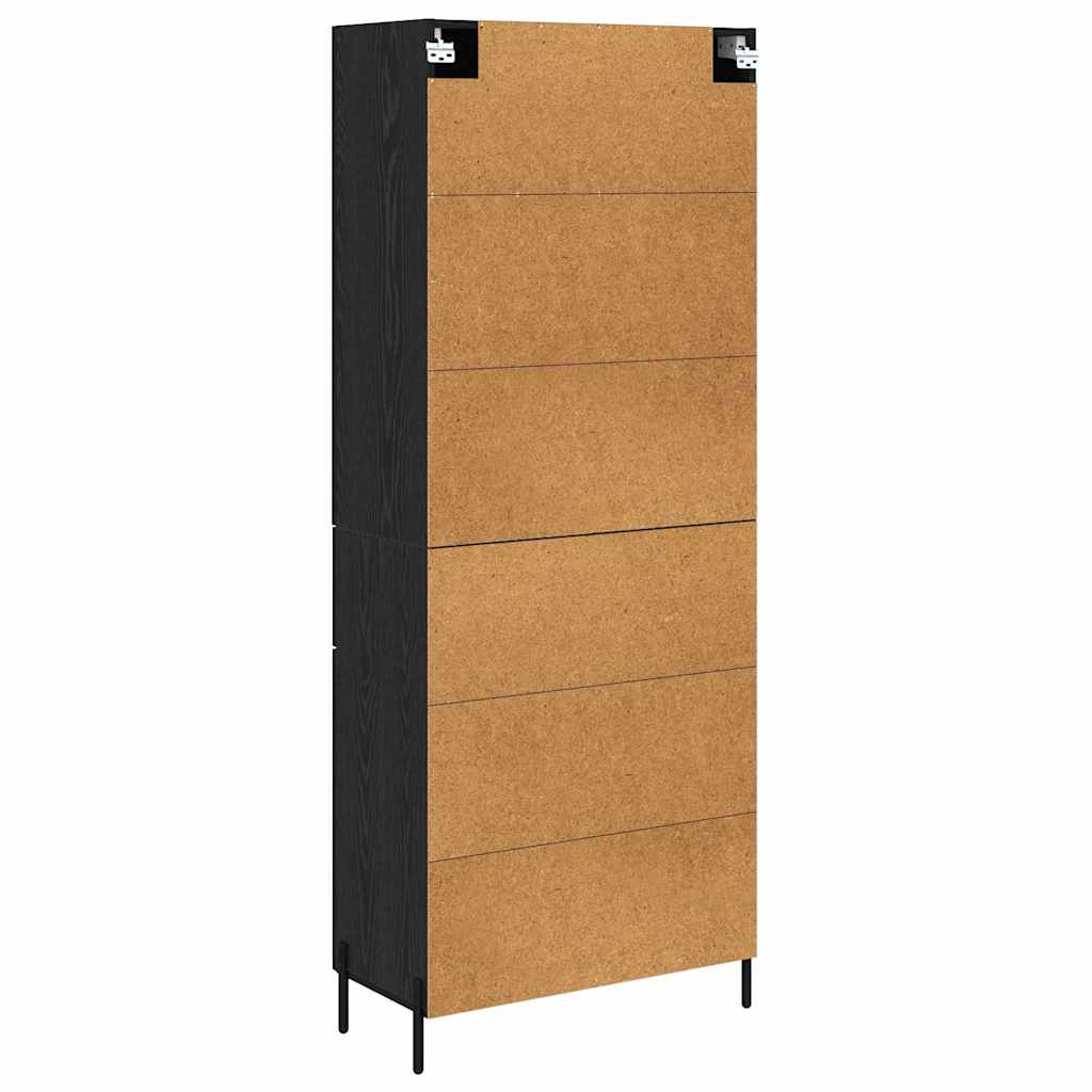 Haut Armoire Chêne noir 69,5 x 34 x 180 cm Bois d'ingénierie - XIOS