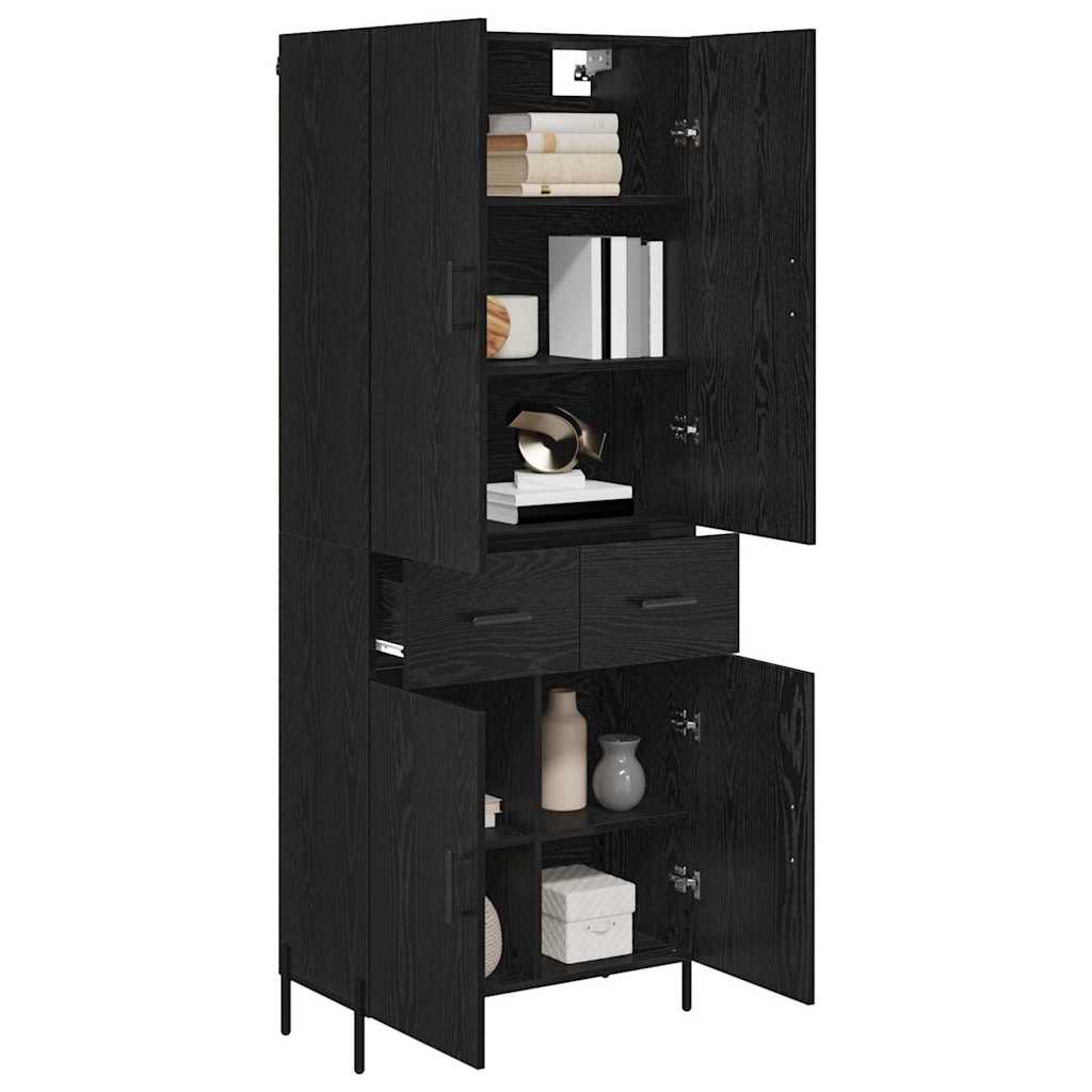 Haut Armoire Chêne noir 69,5 x 34 x 180 cm Bois d'ingénierie - XIOS