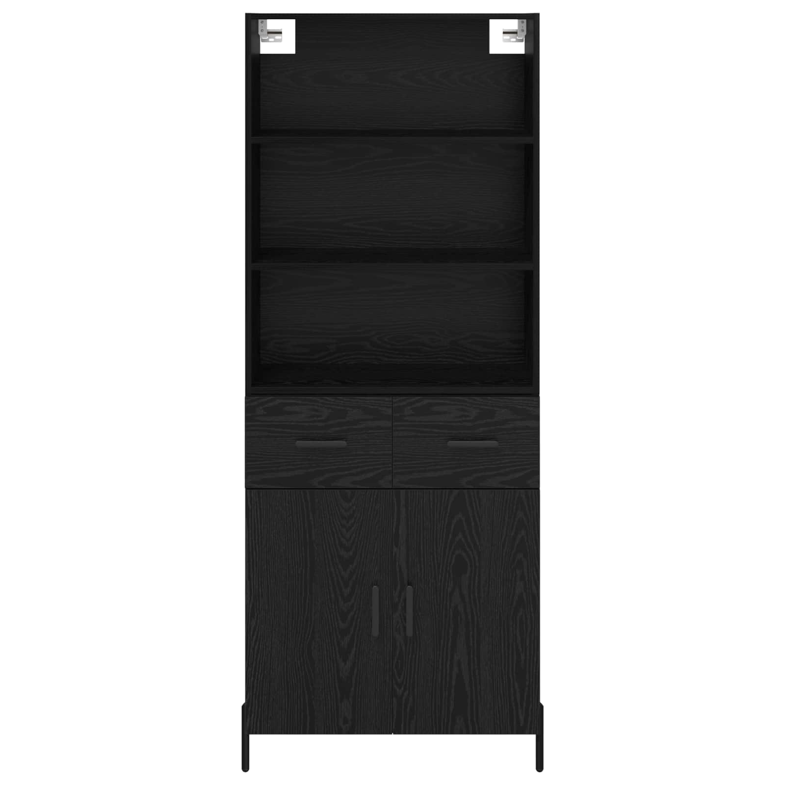 Haut Armoire Chêne noir 69,5 x 34 x 180 cm Bois d'ingénierie - XIOS