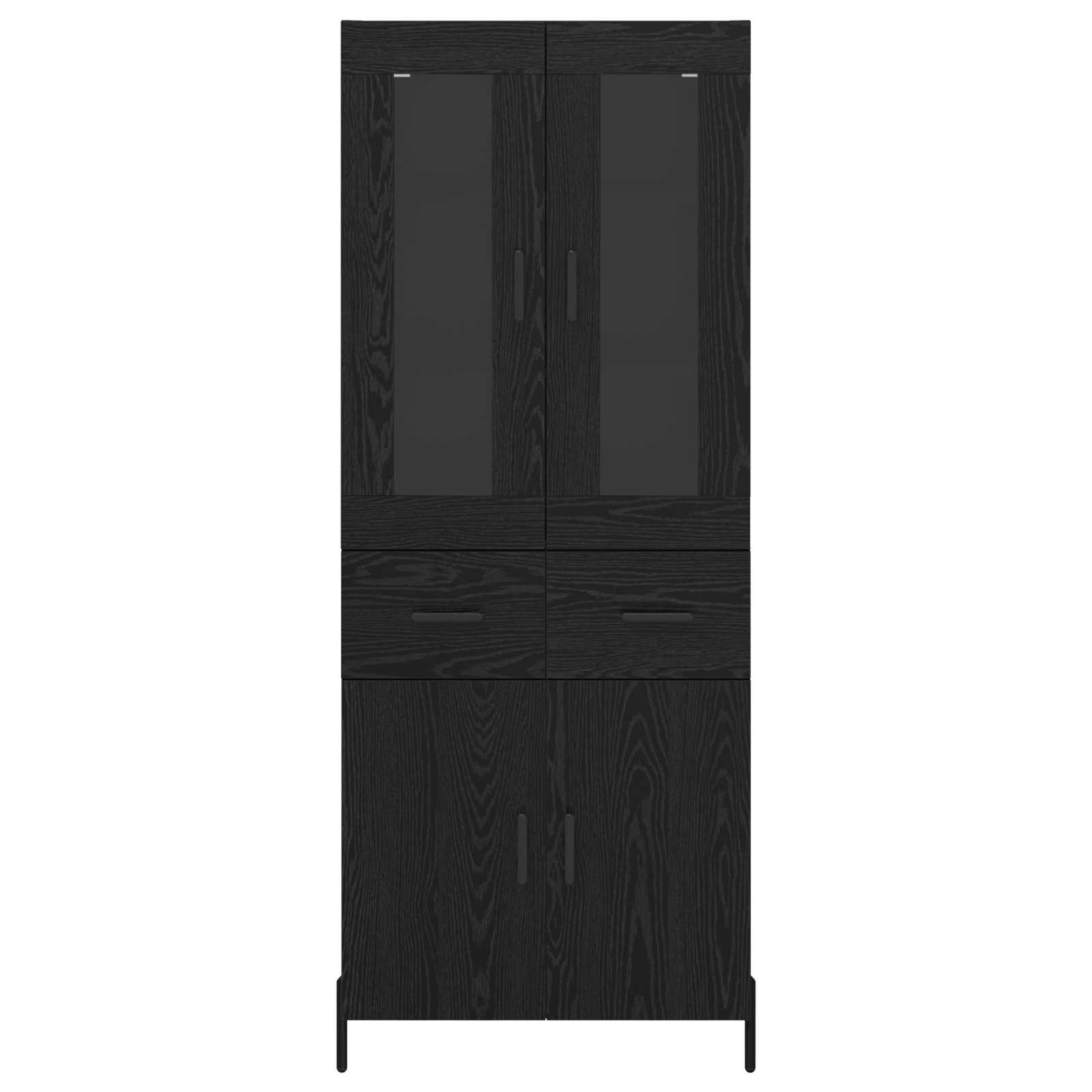 Haut Armoire Chêne noir 69,5 x 34 x 180 cm Bois d'ingénierie - XIOS