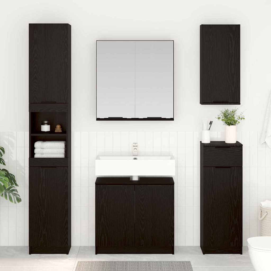 Ensemble de Meubles de Salle de Bain 3 pièces Chêne noir - XIOS