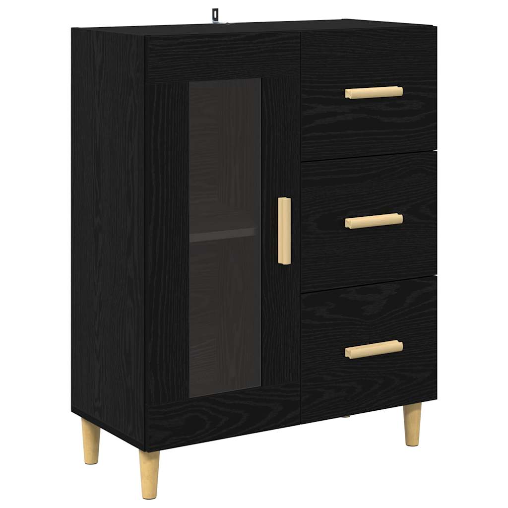 Haut Armoire Montage mural 2 pcs Chêne noir Bois d'ingénierie - XIOS