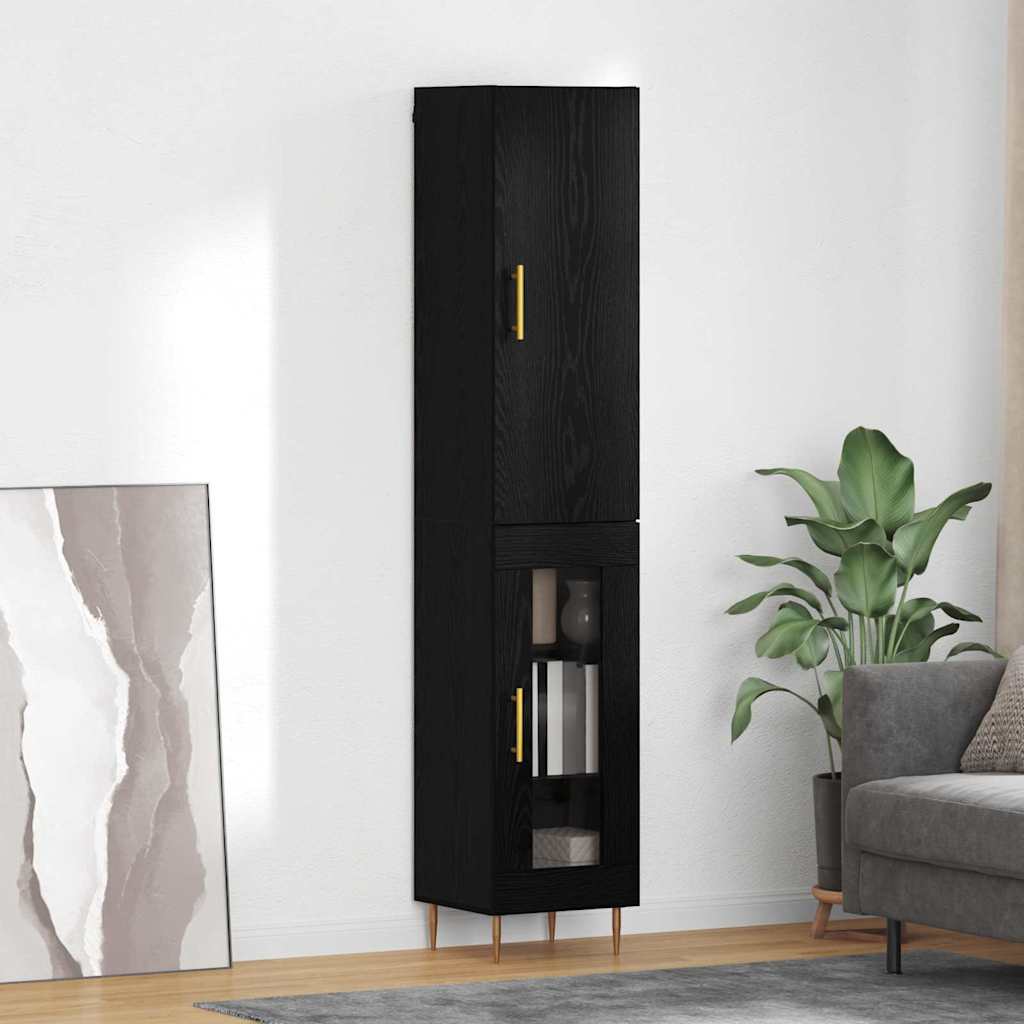 Haut Armoire Chêne noir 34,5 x 34 x 180 cm Bois d'ingénierie - XIOS