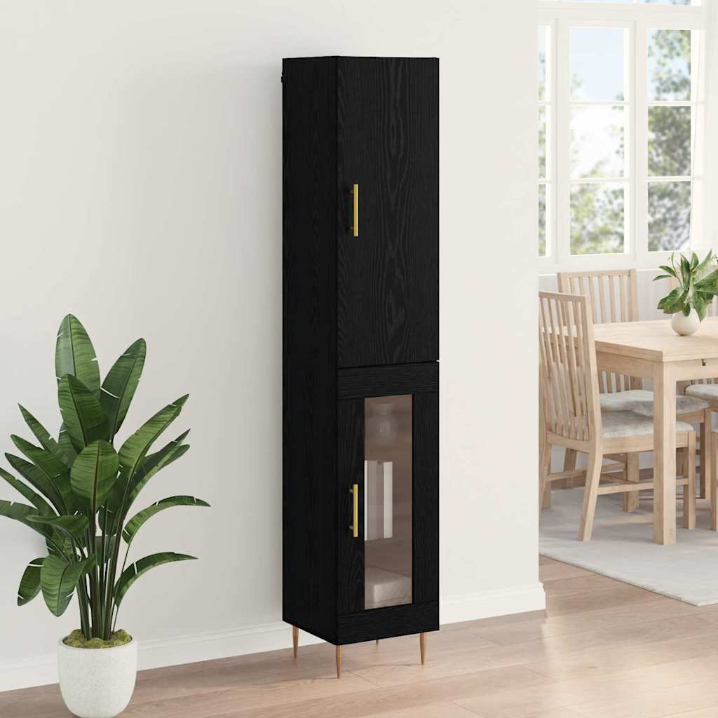 Haut Armoire Chêne noir 34,5 x 34 x 180 cm Bois d'ingénierie - XIOS